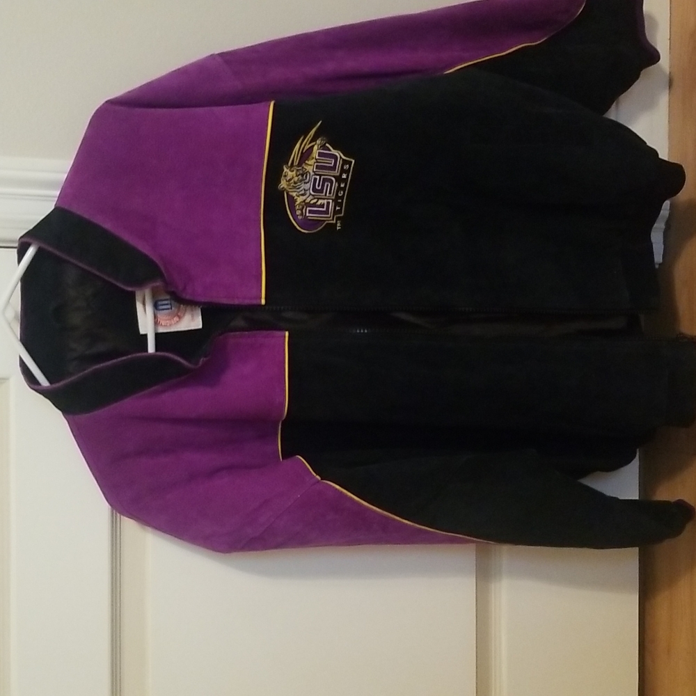 LSU suede jacket